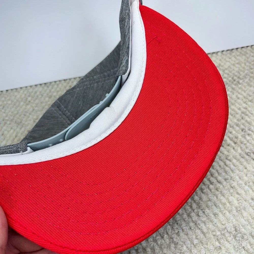 Vintage Miller High Life Trucker Hat Cap Snapback Beer Heather Gray Red‎ 90s